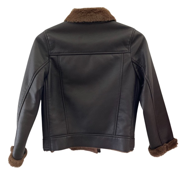ZARA Kids Faux Shearling Biker Jacket - Picture 3 of 14